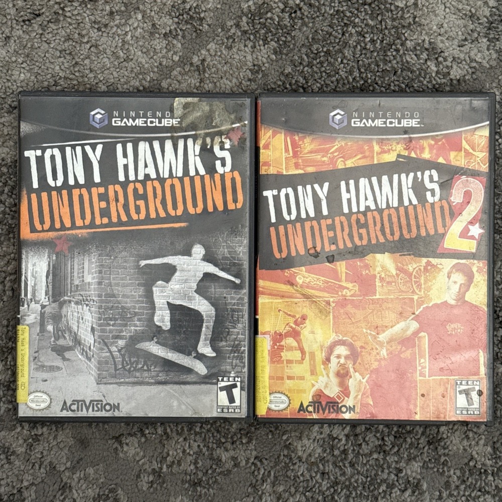 Tony Hawk's Underground 1‎ & 2 Lot (Nintendo GameCube)